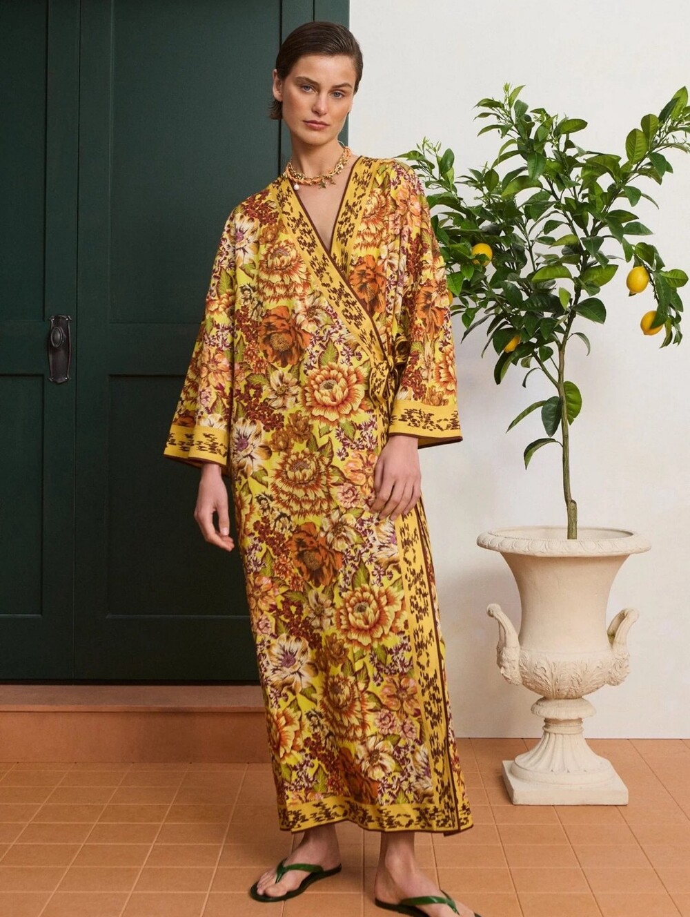 Alemais heatwave wrap midi dress